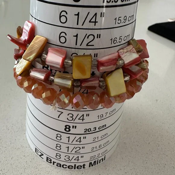 3 Colorful Stretch Bracelets - Picture 3 of 5